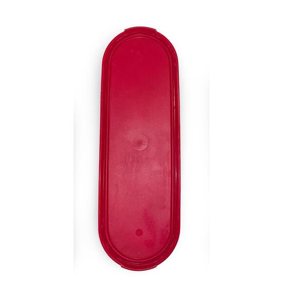 Tupperware 2402A Modular Mates Super Oval Replacement Seal Lid Red Made in USA - Picture 5 of 6